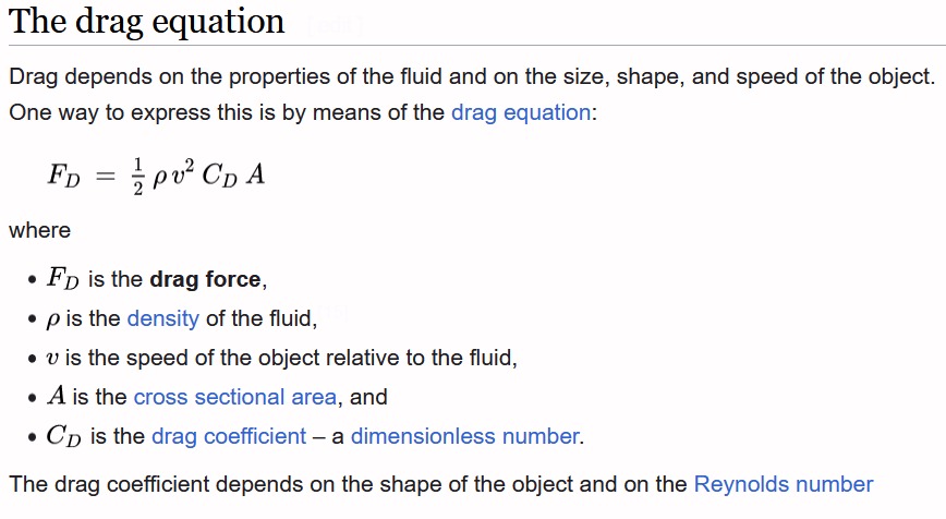 The Drag Equation