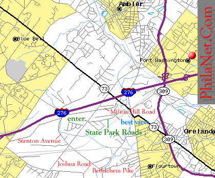 Map of Fort 
Washington State Park